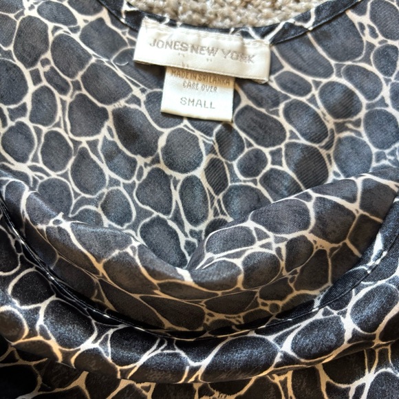 Y2K Jones New York Satin Animal Print Slip Dress Nightgown Women’s Size Small - Picture 12 of 13